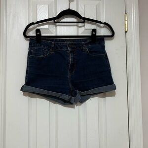 Vigoss Women's Rolled Hem Blue Jean Shorts
